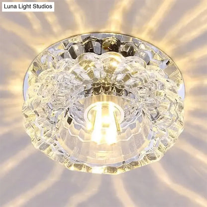 DecorBites™ Clear Crystal Floral Flush Mount Ceiling Fixture