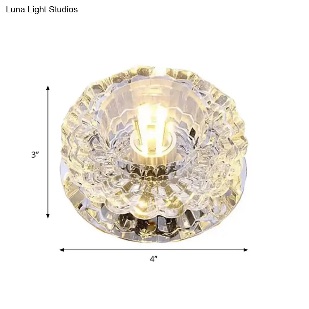 DecorBites™ Clear Crystal Floral Flush Mount Ceiling Fixture