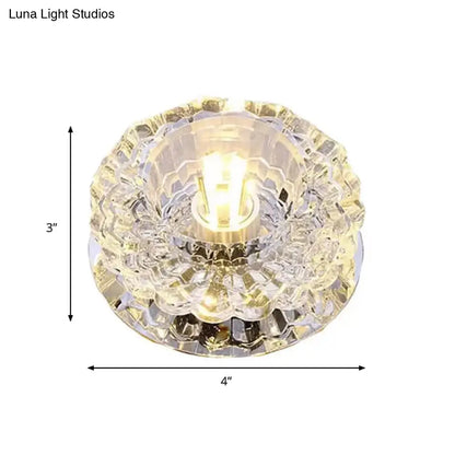 DecorBites™ Clear Crystal Floral Flush Mount Ceiling Fixture