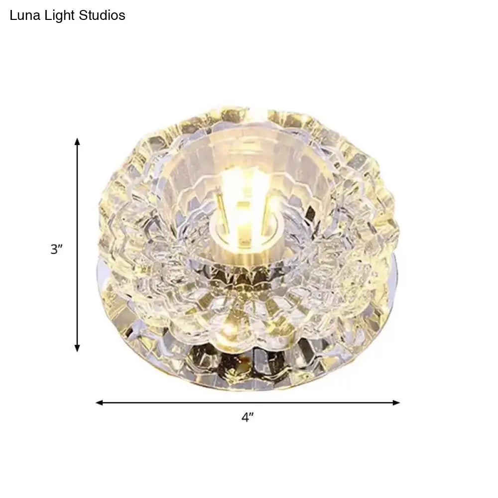DecorBites™ Clear Crystal Floral Flush Mount Ceiling Fixture