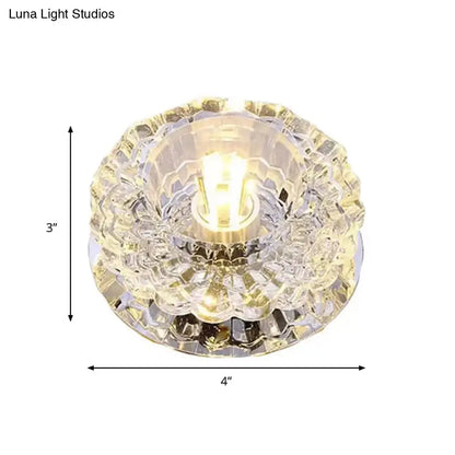 DecorBites™ Clear Crystal Floral Flush Mount Ceiling Fixture