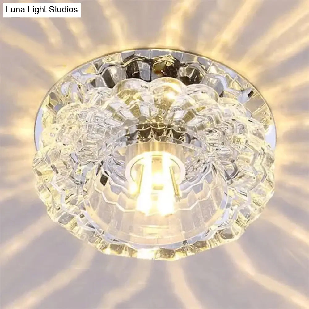 DecorBites™ Clear Crystal Floral Flush Mount Ceiling Fixture