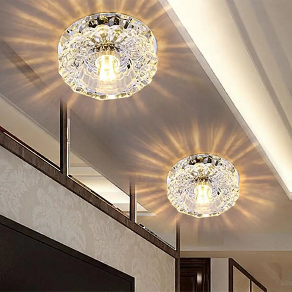 DecorBites™ Clear Crystal Floral Flush Mount Ceiling Fixture