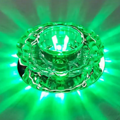 DecorBites™ DecorBites™ Clear Crystal Flower LED Flush Mount Light for Hallway Ceiling