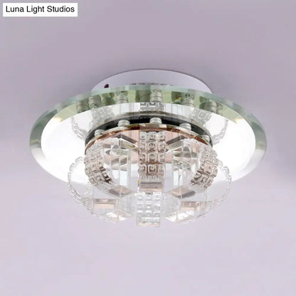 DecorBites™ Clear Crystal Flush Mount Ceiling Light - Round Fixture