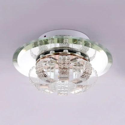 DecorBites™ Clear Crystal Flush Mount Ceiling Light - Round Fixture