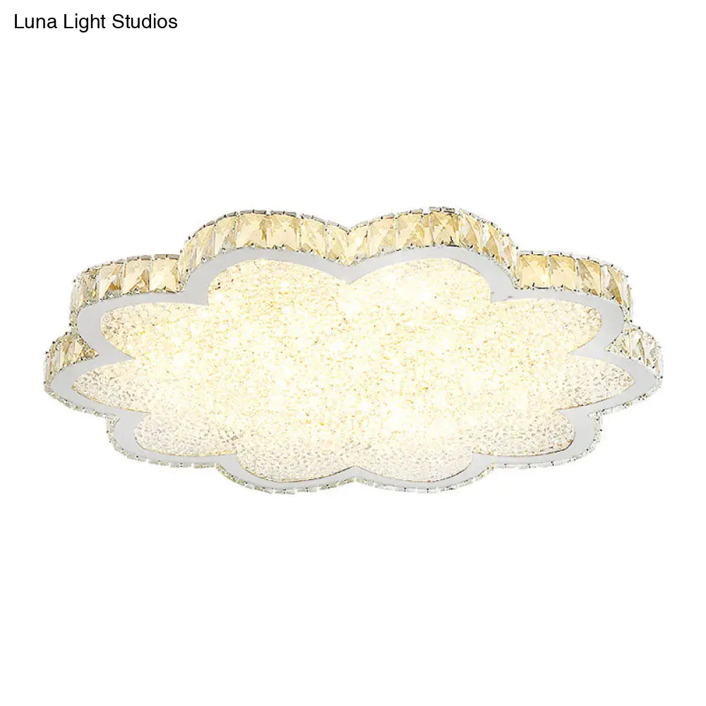 DecorBites™ DecorBites™ Clear Crystal Flush Mount LED Ceiling Light Fixture - Sleek Minimalist Design