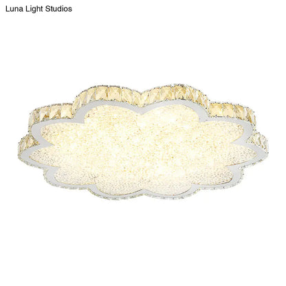 DecorBites™ DecorBites™ Clear Crystal Flush Mount LED Ceiling Light Fixture - Sleek Minimalist Design
