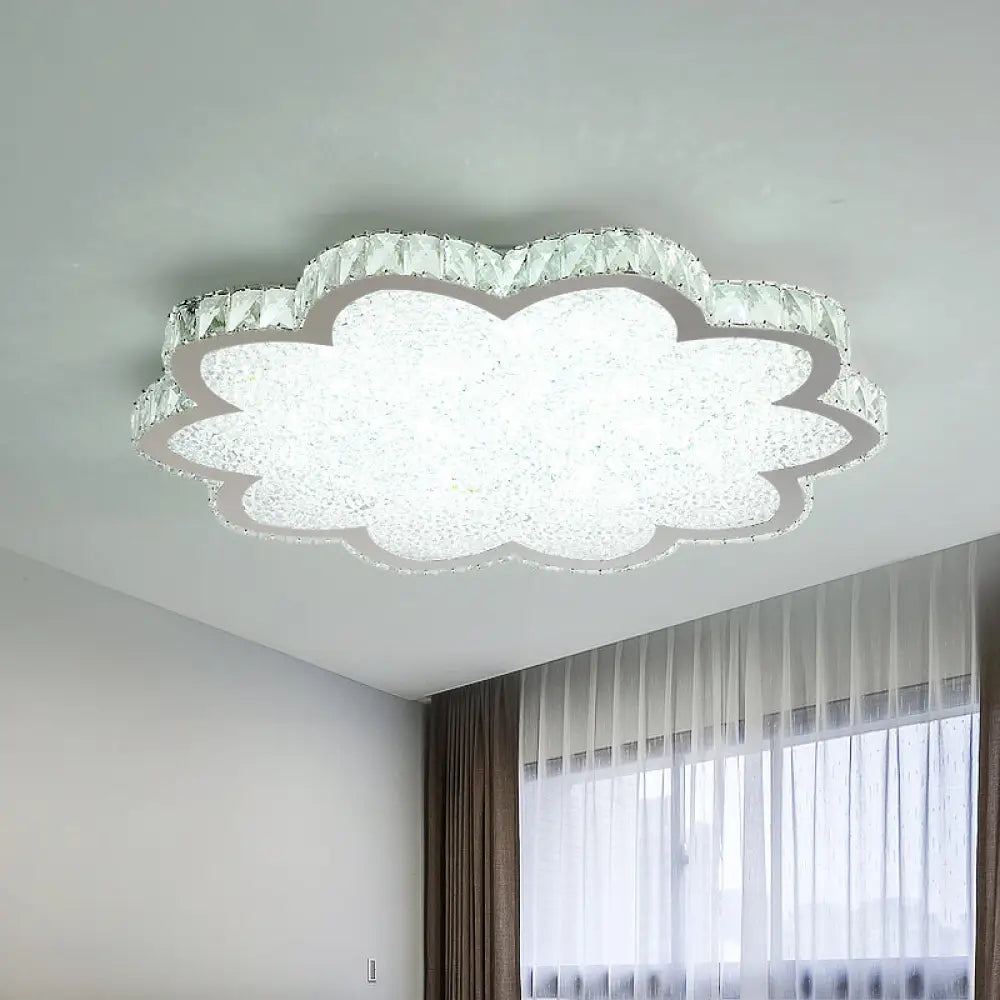DecorBites™ DecorBites™ Clear Crystal Flush Mount LED Ceiling Light Fixture - Sleek Minimalist Design