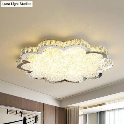 DecorBites™ DecorBites™ Clear Crystal Flush Mount LED Ceiling Light Fixture - Sleek Minimalist Design