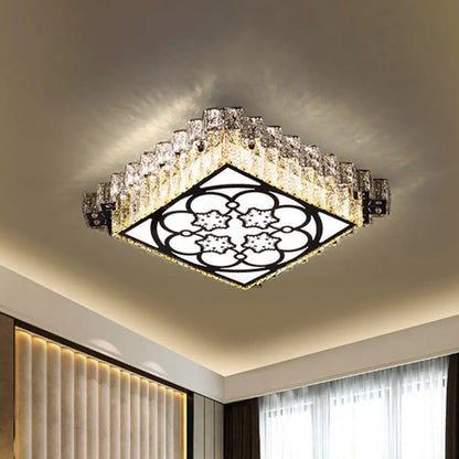 DecorBites™ DecorBites™ Clear Crystal LED Bedroom Flushmount Ceiling Light