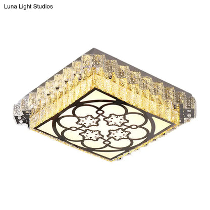 DecorBites™ DecorBites™ Clear Crystal LED Bedroom Flushmount Ceiling Light