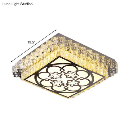 DecorBites™ DecorBites™ Clear Crystal LED Bedroom Flushmount Ceiling Light