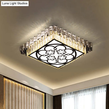 DecorBites™ DecorBites™ Clear Crystal LED Bedroom Flushmount Ceiling Light