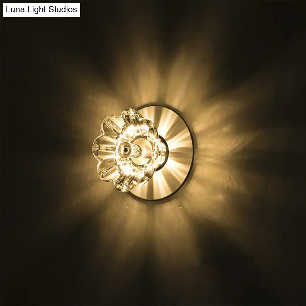 DecorBites™ DecorBites™ Clear Crystal LED Ceiling Mounted Flush Light for Corridors