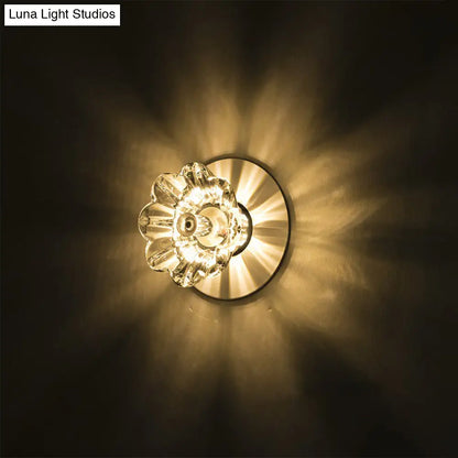 DecorBites™ DecorBites™ Clear Crystal LED Ceiling Mounted Flush Light for Corridors