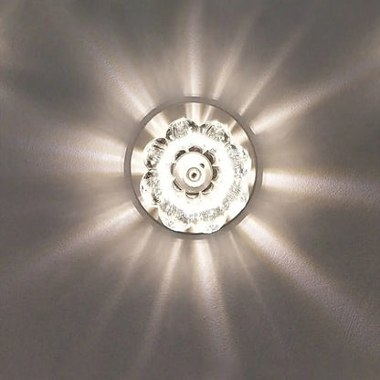 DecorBites™ DecorBites™ Clear Crystal LED Ceiling Mounted Flush Light for Corridors