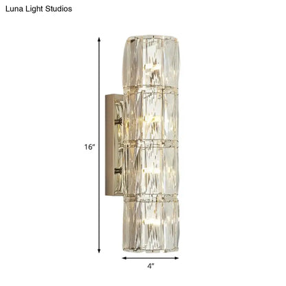 DecorBites™ Clear Crystal Linear Wall Light Fixture - Modernist 2/3/4 Lights Sconce for Dining Room