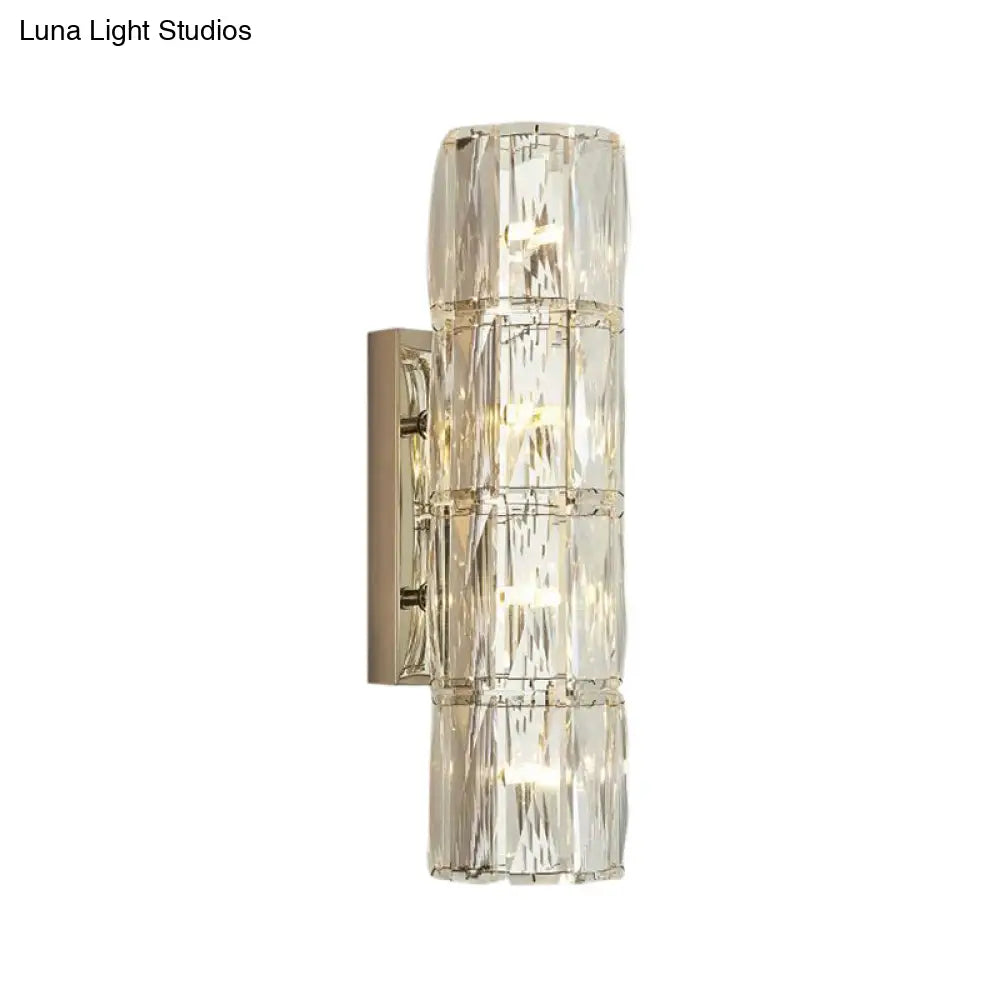 DecorBites™ Clear Crystal Linear Wall Light Fixture - Modernist 2/3/4 Lights Sconce for Dining Room