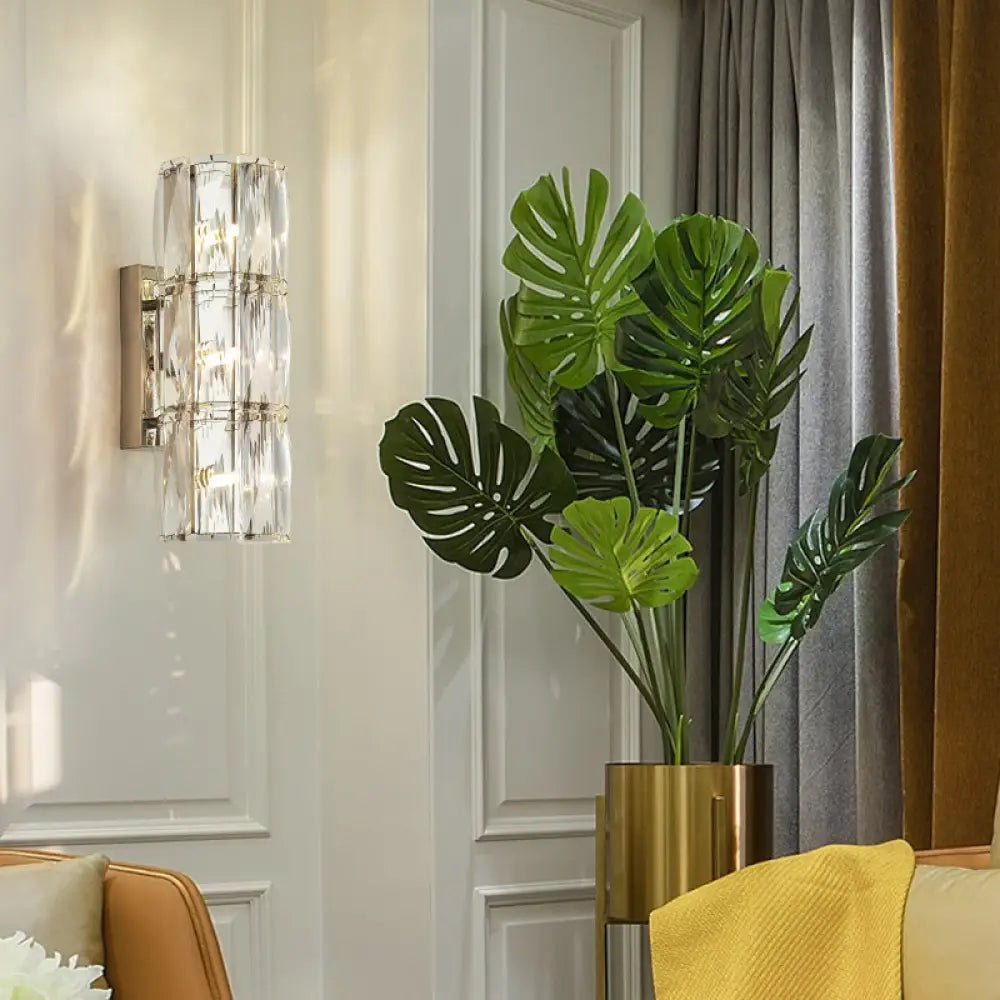 DecorBites™ Clear Crystal Linear Wall Light Fixture - Modernist 2/3/4 Lights Sconce for Dining Room