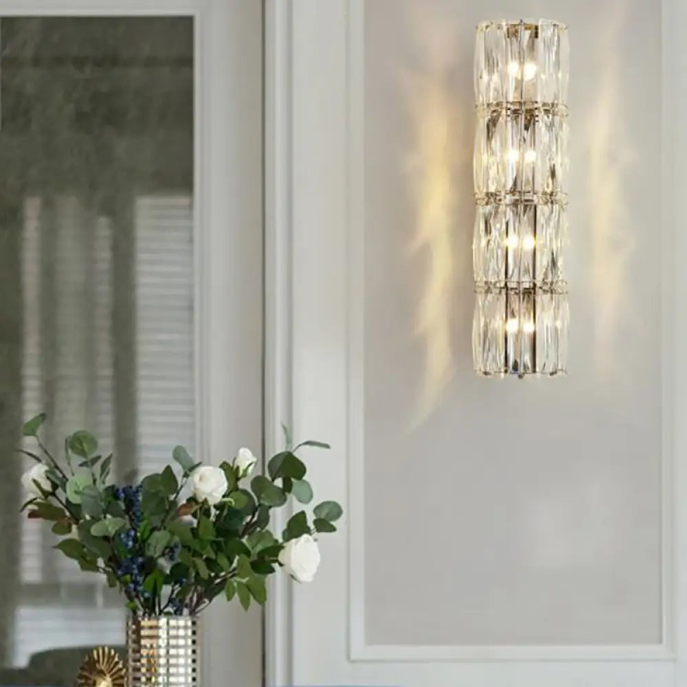 DecorBites™ Clear Crystal Linear Wall Light Fixture - Modernist 2/3/4 Lights Sconce for Dining Room