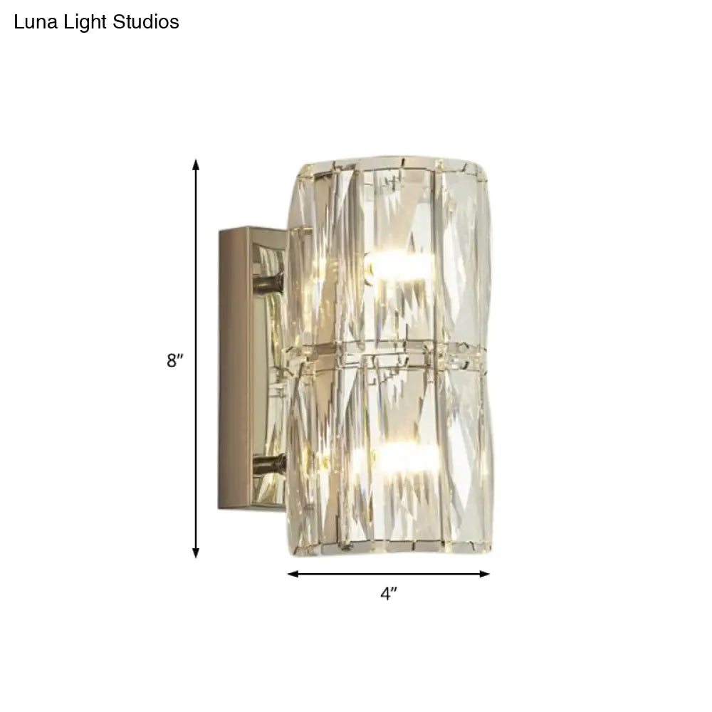DecorBites™ Clear Crystal Linear Wall Light Fixture - Modernist 2/3/4 Lights Sconce for Dining Room