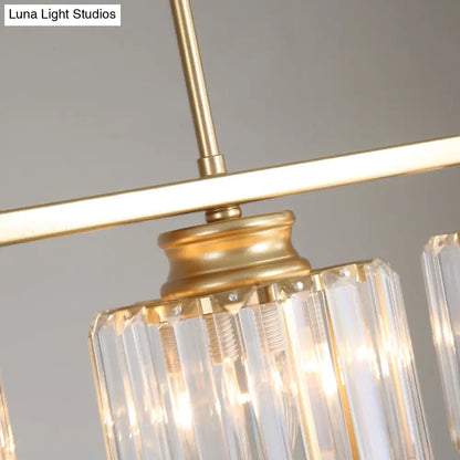 DecorBites™ Clear Crystal Pendant Island Light - Elegant Hanging Fixture for Dining Room