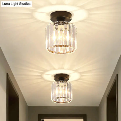 DecorBites™ DecorBites™ Clear Crystal Semi Flush Mount Modern Ceiling Light for Hallway