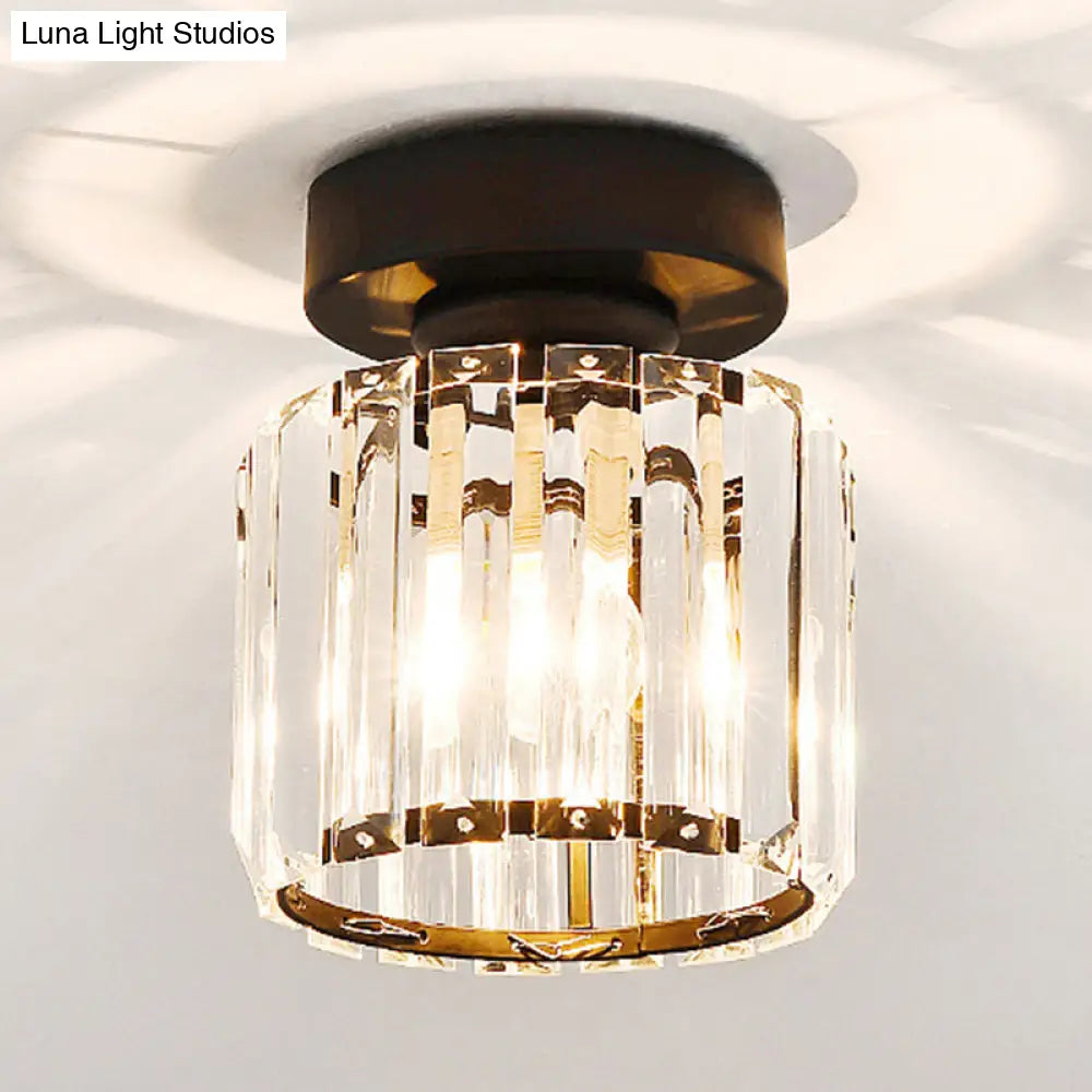 DecorBites™ DecorBites™ Clear Crystal Semi Flush Mount Modern Ceiling Light for Hallway