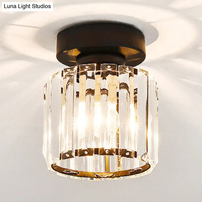 DecorBites™ DecorBites™ Clear Crystal Semi Flush Mount Modern Ceiling Light for Hallway