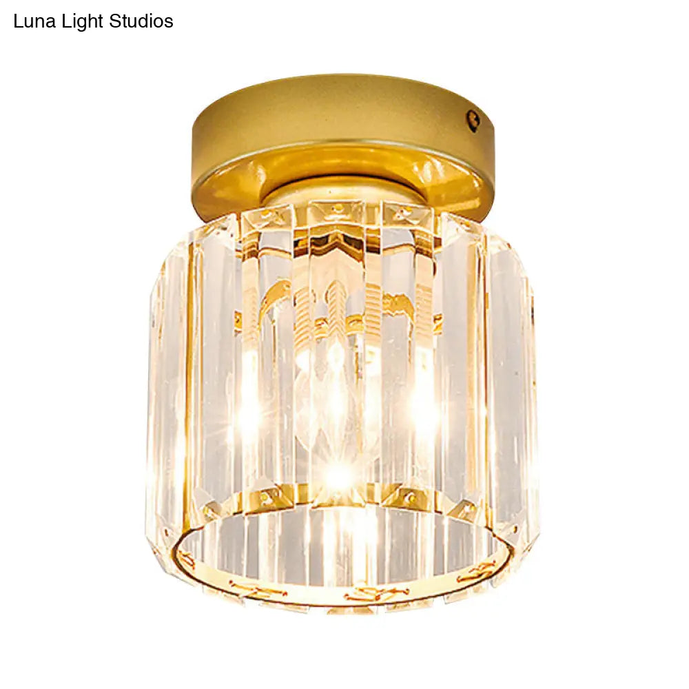 DecorBites™ DecorBites™ Clear Crystal Semi Flush Mount Modern Ceiling Light for Hallway