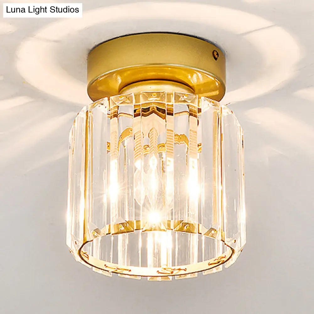 DecorBites™ DecorBites™ Clear Crystal Semi Flush Mount Modern Ceiling Light for Hallway