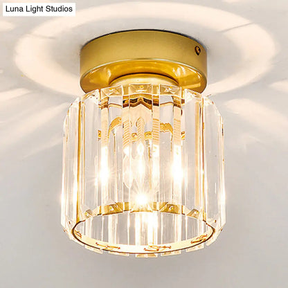 DecorBites™ DecorBites™ Clear Crystal Semi Flush Mount Modern Ceiling Light for Hallway