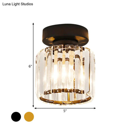 DecorBites™ DecorBites™ Clear Crystal Semi Flush Mount Modern Ceiling Light for Hallway