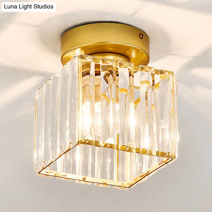 DecorBites™ DecorBites™ Clear Crystal Semi Flush Mount Modern Ceiling Light for Hallway