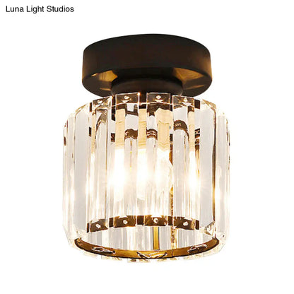 DecorBites™ DecorBites™ Clear Crystal Semi Flush Mount Modern Ceiling Light for Hallway