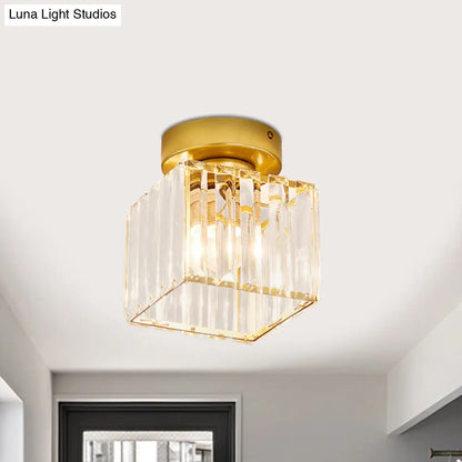 DecorBites™ DecorBites™ Clear Crystal Semi Flush Mount Modern Ceiling Light for Hallway