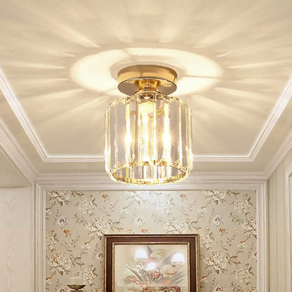 DecorBites™ DecorBites™ Clear Crystal Semi Flush Mount Modern Ceiling Light for Hallway