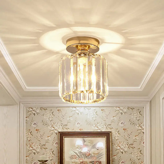 DecorBites™ DecorBites™ Clear Crystal Semi Flush Mount Modern Ceiling Light for Hallway