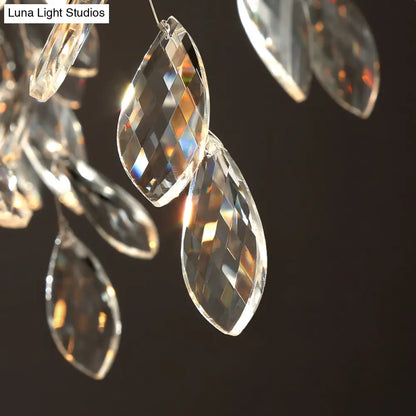 Lámpara de pared de cristal transparente con detalles en latón estilo rústico - Lámpara de noche de 2 luces