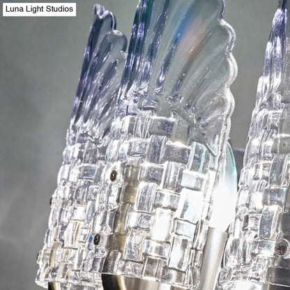 DecorBites™ Clear Crystal Wall Sconce - Modern 2-Light Fixture for Living Room