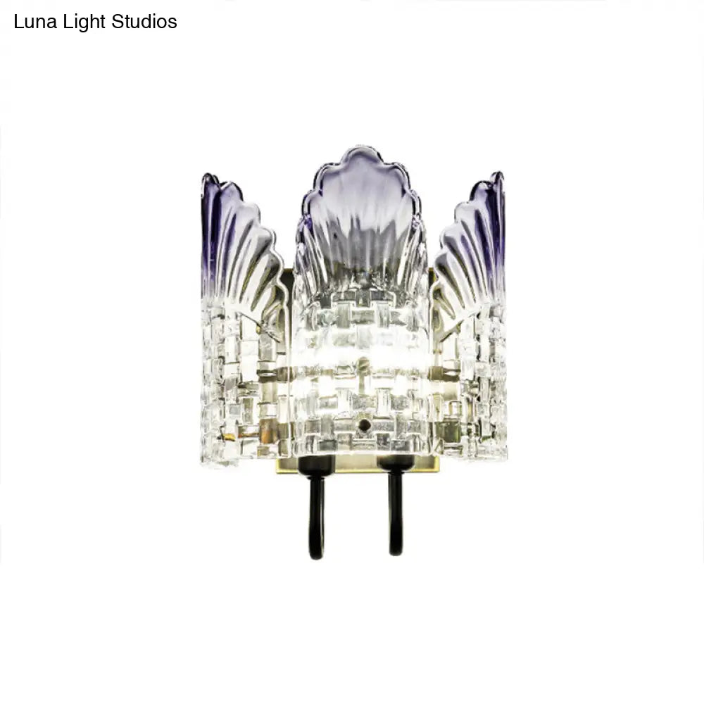 DecorBites™ Clear Crystal Wall Sconce - Modern 2-Light Fixture for Living Room