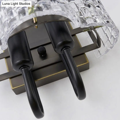 DecorBites™ Clear Crystal Wall Sconce - Modern 2-Light Fixture for Living Room