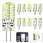 Clear cylindrical led bulb 4w 3014smd with yellowish green leds and two metal pins for decorbites g4 led kitchen spot light