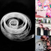 Clear embossed plastic balloon arch connector with circular patterns for balloon arch garland kit party decor