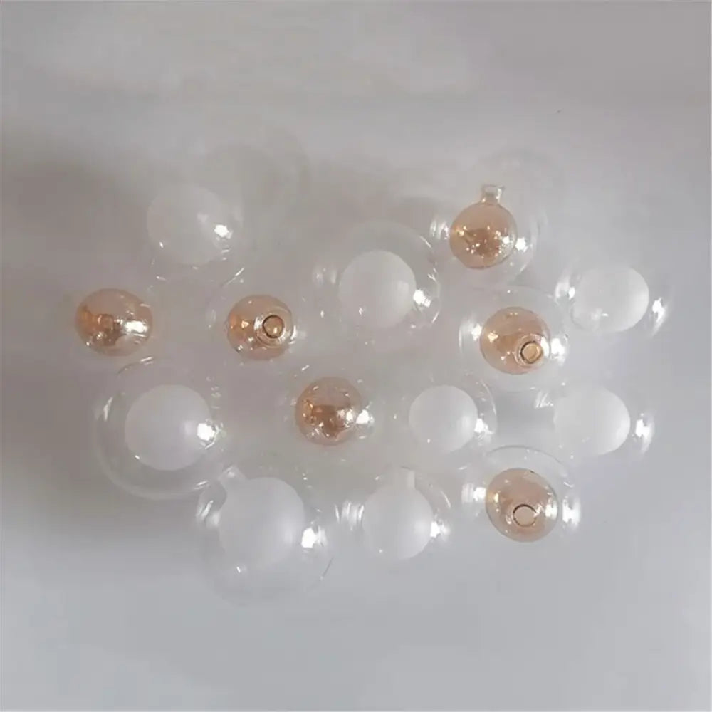 Clear glass replacement globes with rose gold metallic caps for g4 glass shade replacement in chandeliers