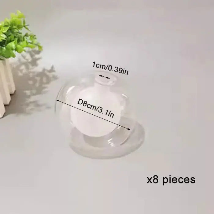 Clear plastic suction cup with white inner base 8cm diameter 1cm thick for glass shade replacement globes