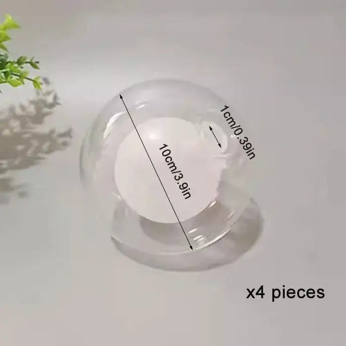Clear transparent g4 glass shade replacement globe with white circular base for chandelier dining room lighting