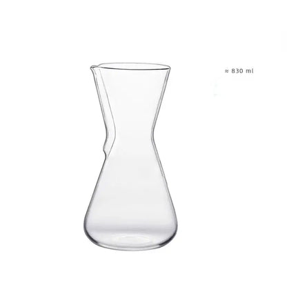 Clear glass decorbites barista kettle pot with sleek curved design and narrow spout for pour over coffee set