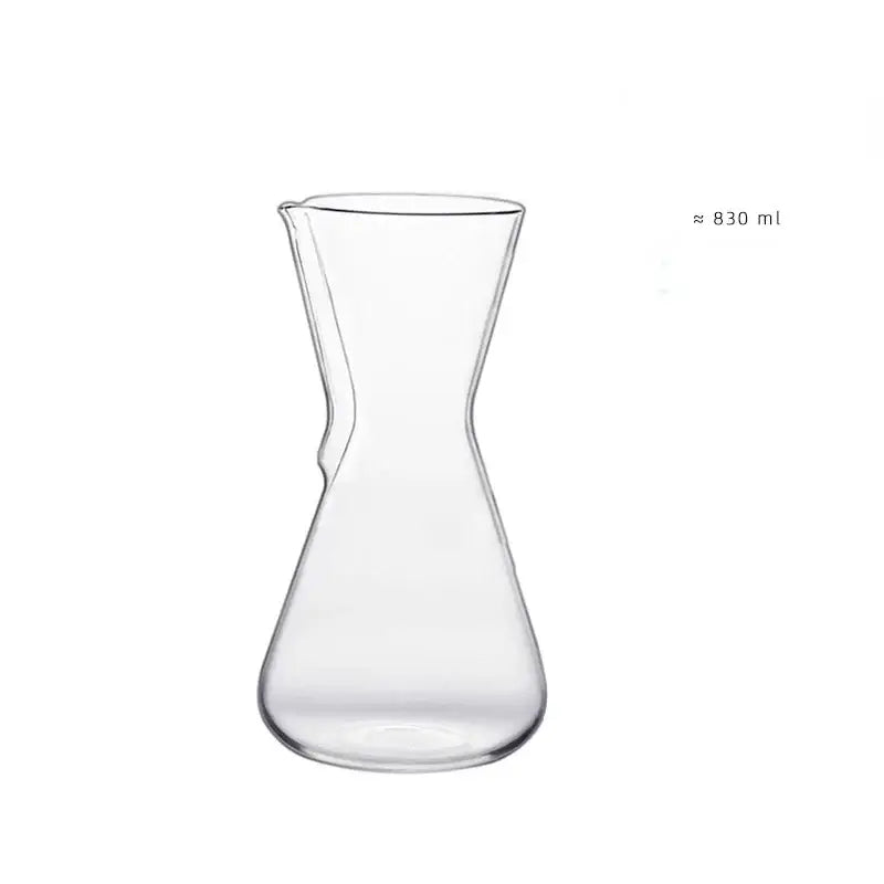 Clear glass decorbites barista kettle pot with sleek curved design and narrow spout for pour over coffee set